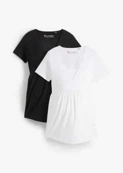 Camisetas premamá y de lactancia 2 en 1 (2 unidades)