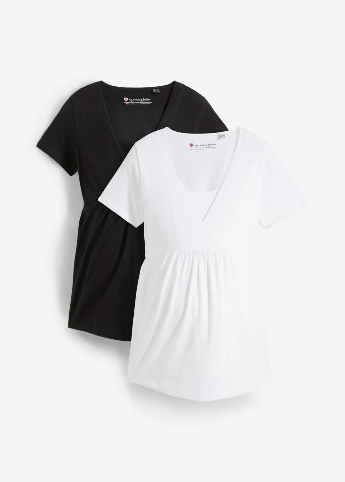 Camisetas premamá y de lactancia 2 en 1 (2 unidades)