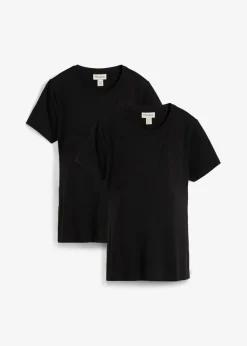 Camisetas premamá/de lactancia de algodón orgánico (2 unidades)