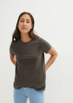 Camisetas premamá/de lactancia de algodón orgánico (2 unidades)