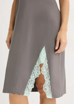 Camisón con viscosa y encaje