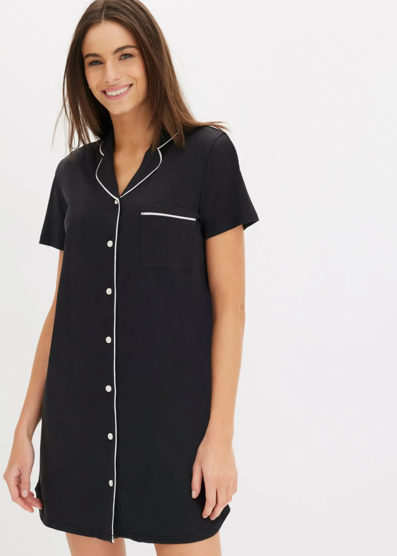 Camisón corto de algodón orgánico puro