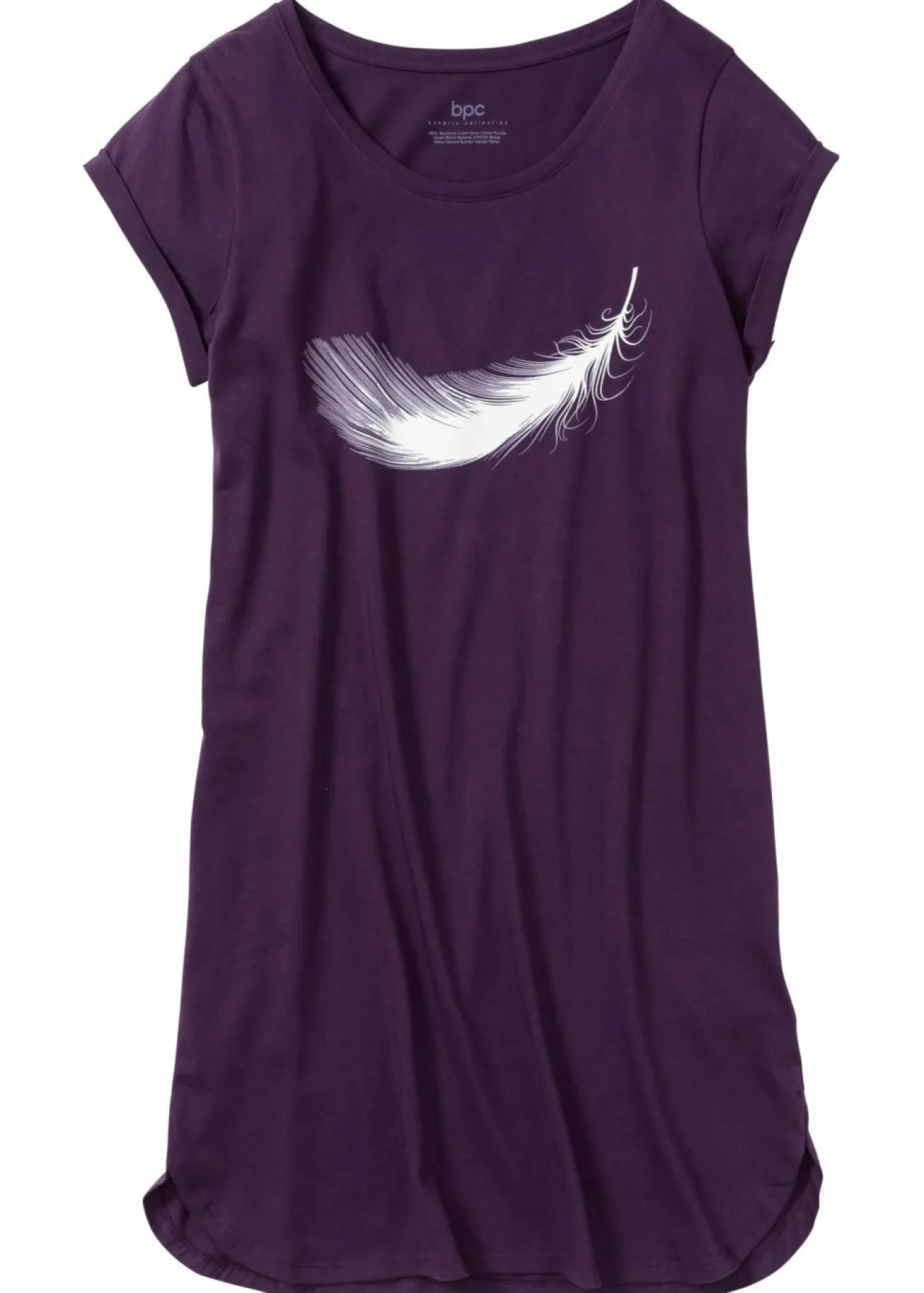 Camisón corto de algodón orgánico puro