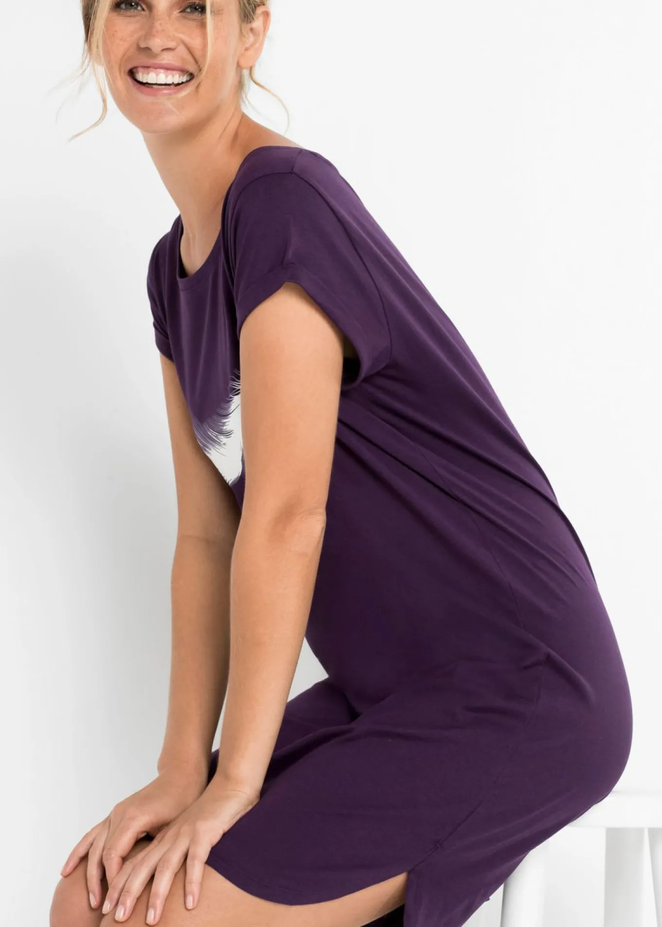 Camisón corto de algodón orgánico puro