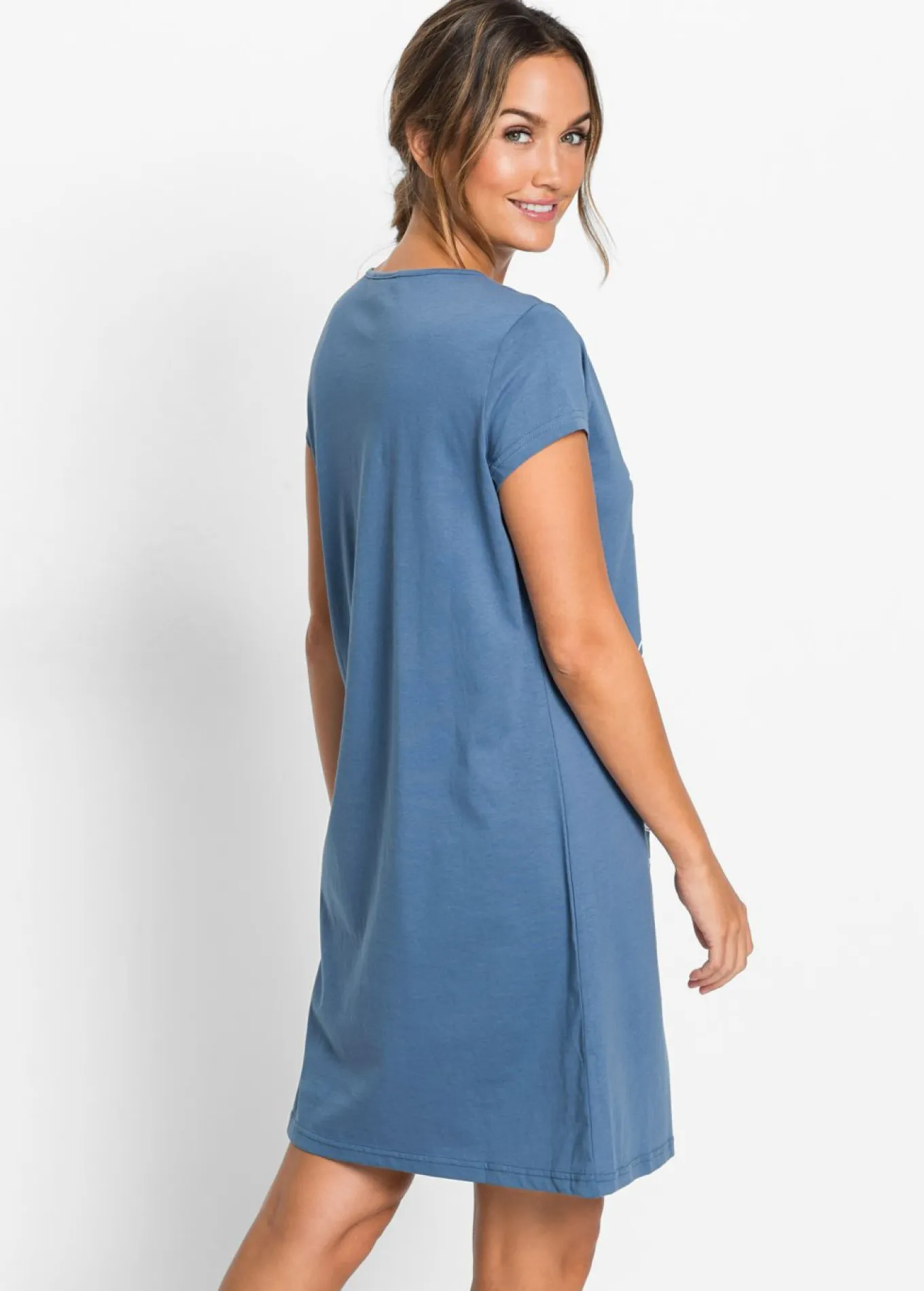Camisón corto de algodón orgánico puro