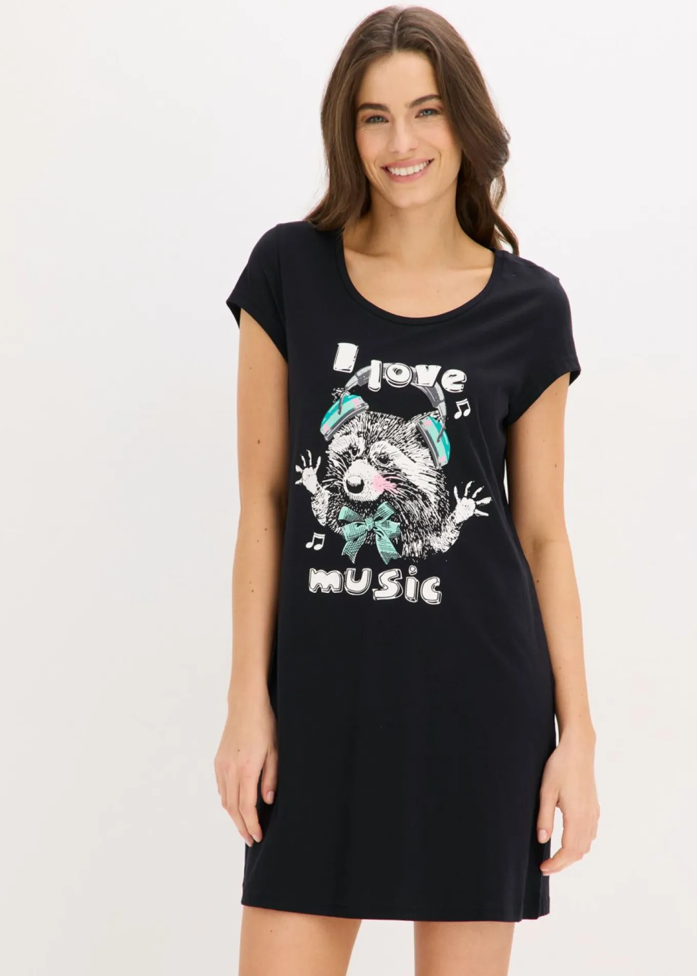 Camisón corto de algodón orgánico puro