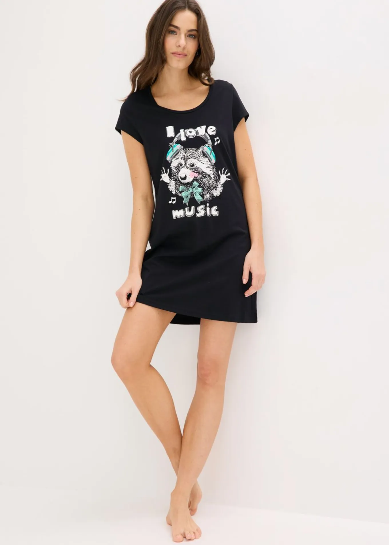 Camisón corto de algodón orgánico puro