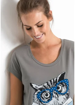 Camisón corto de algodón orgánico puro