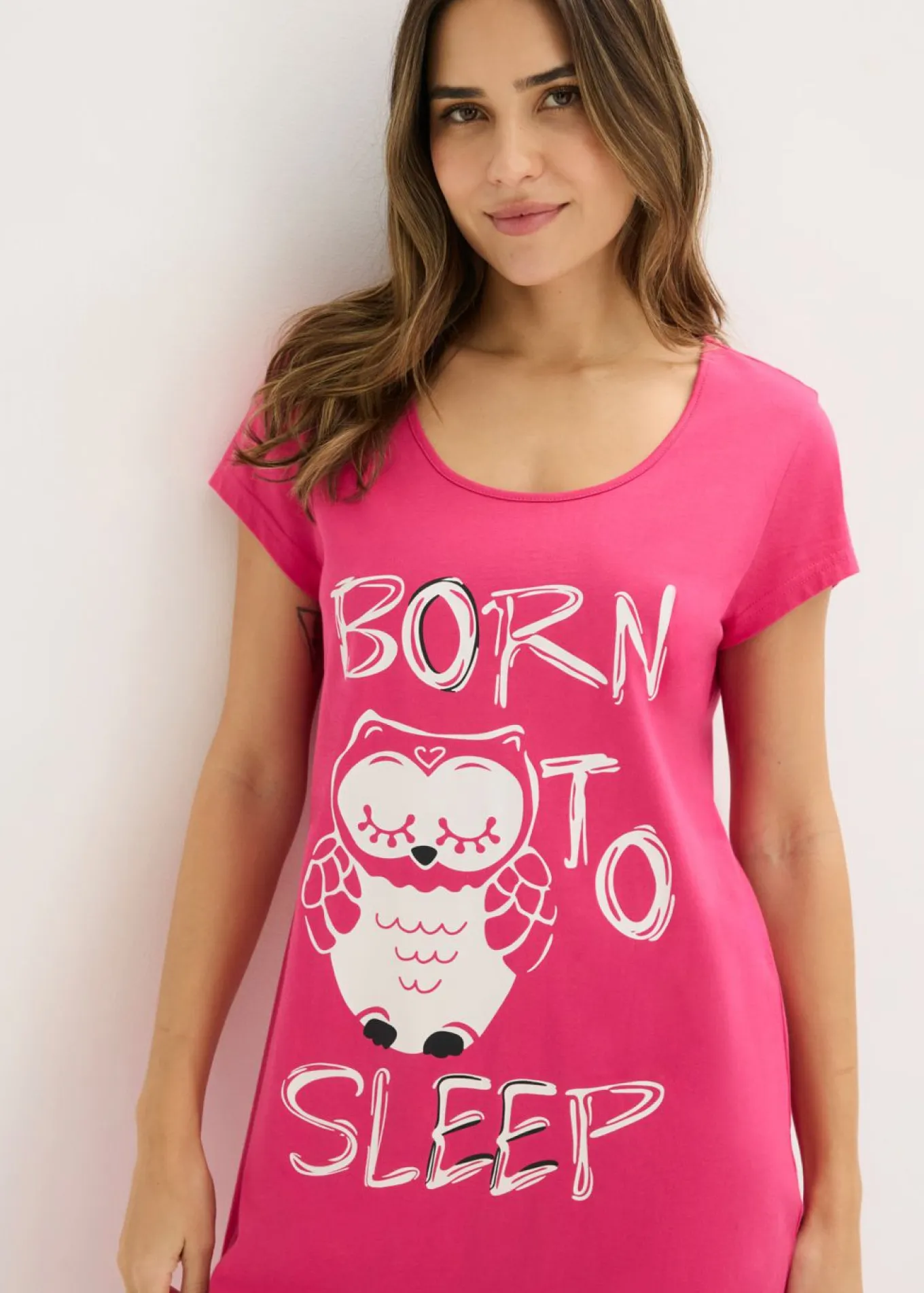 Camisón corto de algodón orgánico puro