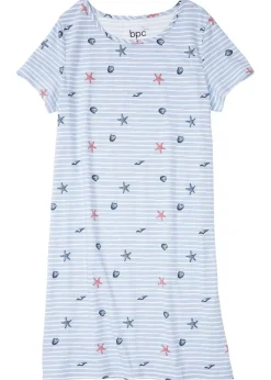 Camisón corto de algodón puro