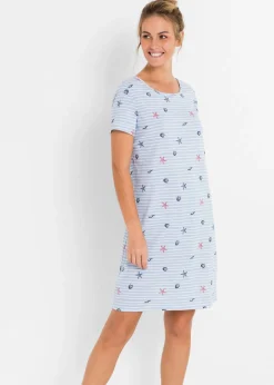 Camisón corto de algodón puro