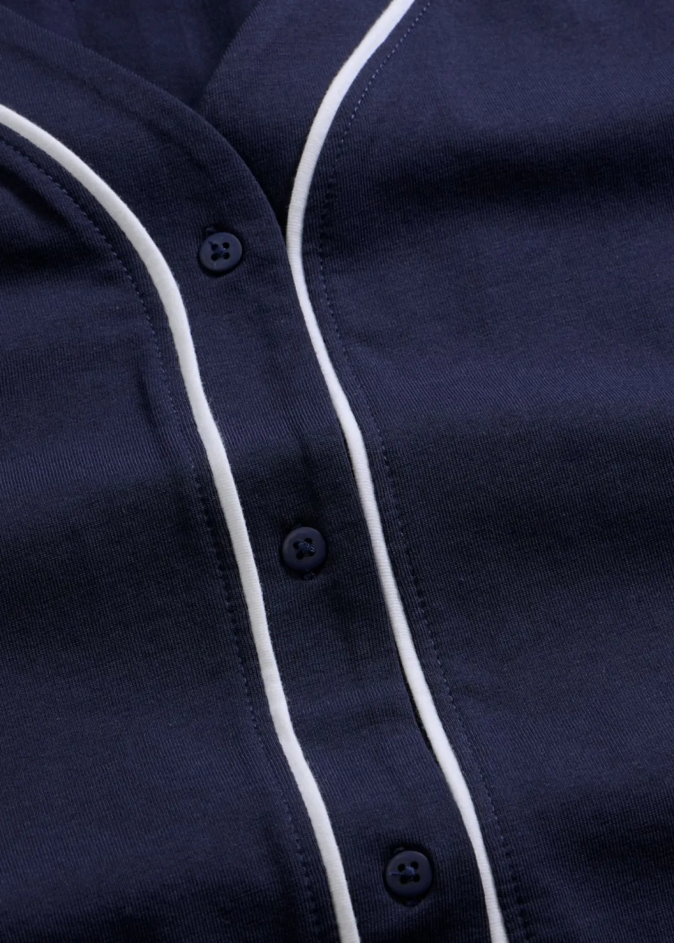 Camisón corto de algodón puro con botones