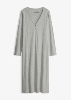 Camisón de canalé con botones