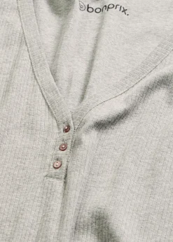 Camisón de canalé con botones