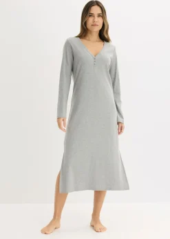 Camisón de canalé con botones