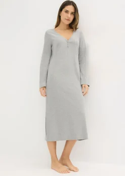 Camisón de canalé con botones