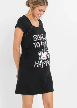 Camisón de lactancia de algodón