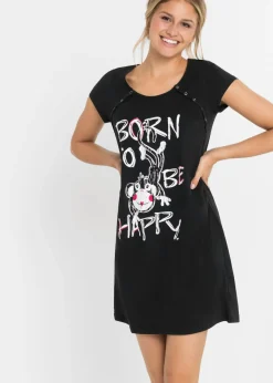 Camisón de lactancia de algodón