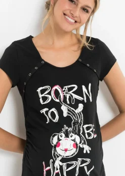 Camisón de lactancia de algodón