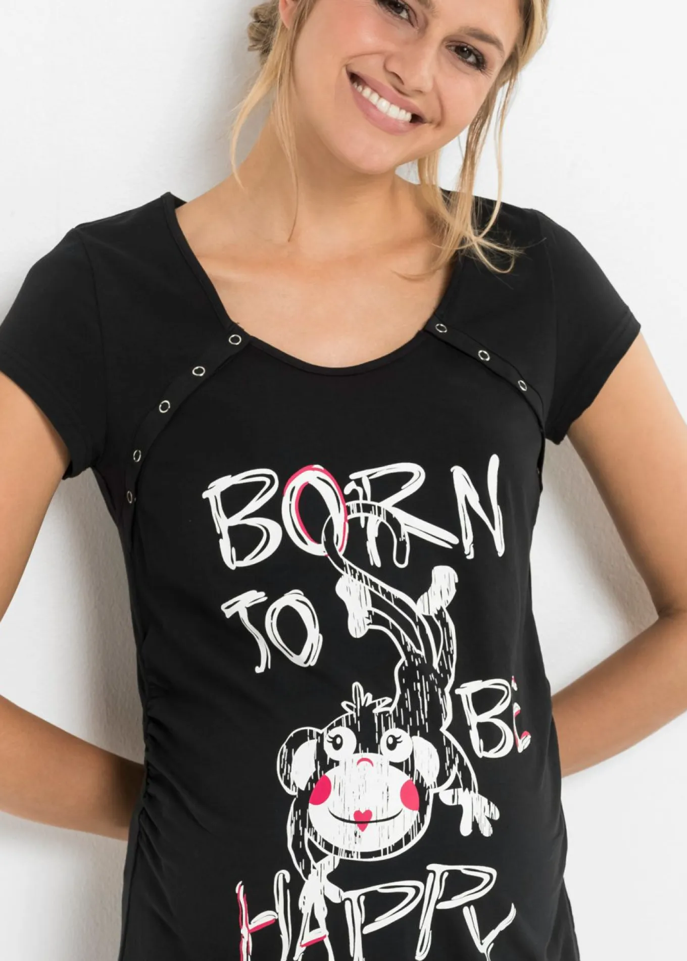 Camisón de lactancia de algodón