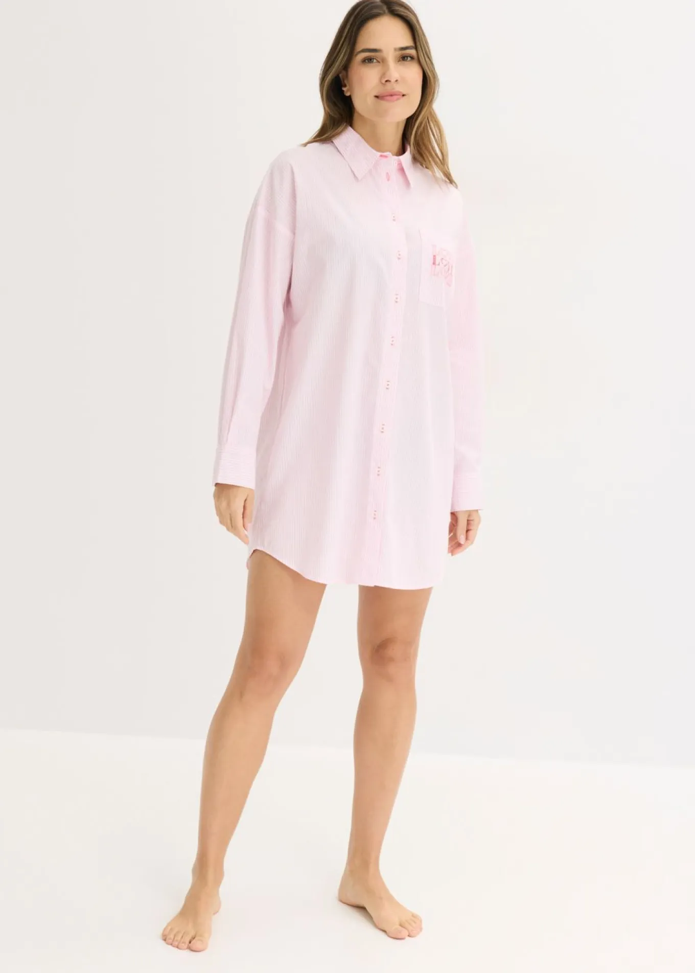 Camisón holgado de algodón puro