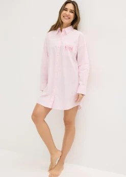 Camisón holgado de algodón puro