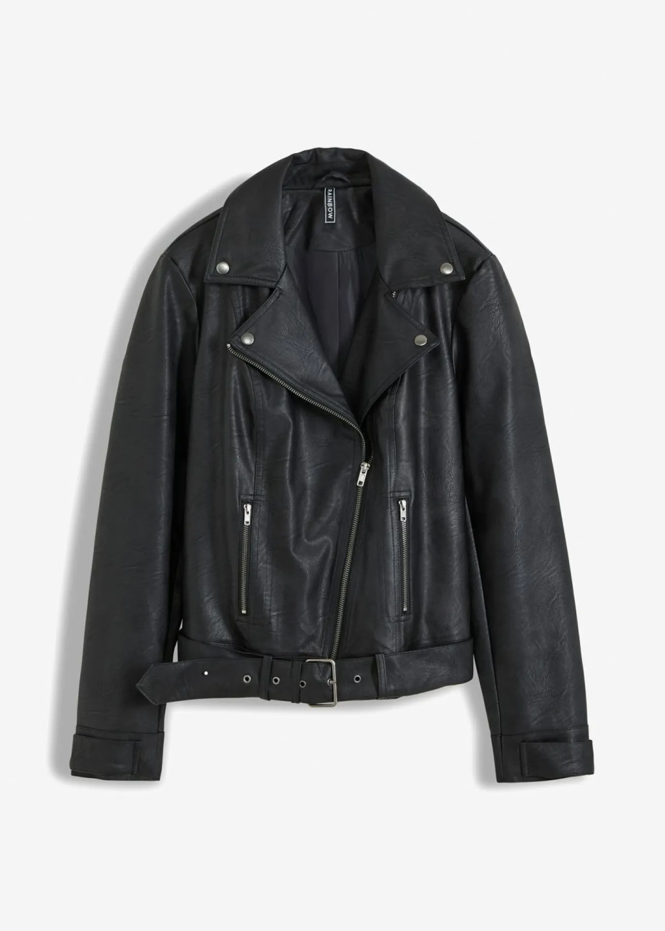Cazadora holgada de estilo biker