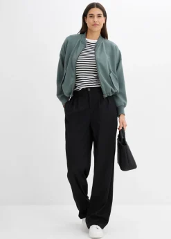 Cazadora oversize de neopreno de suave mezcla de viscosa