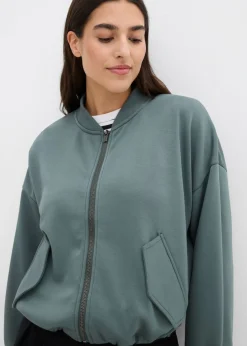 Cazadora oversize de neopreno de suave mezcla de viscosa