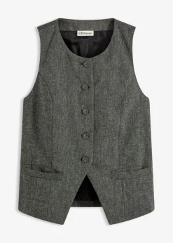 Chaleco con aspecto tweed