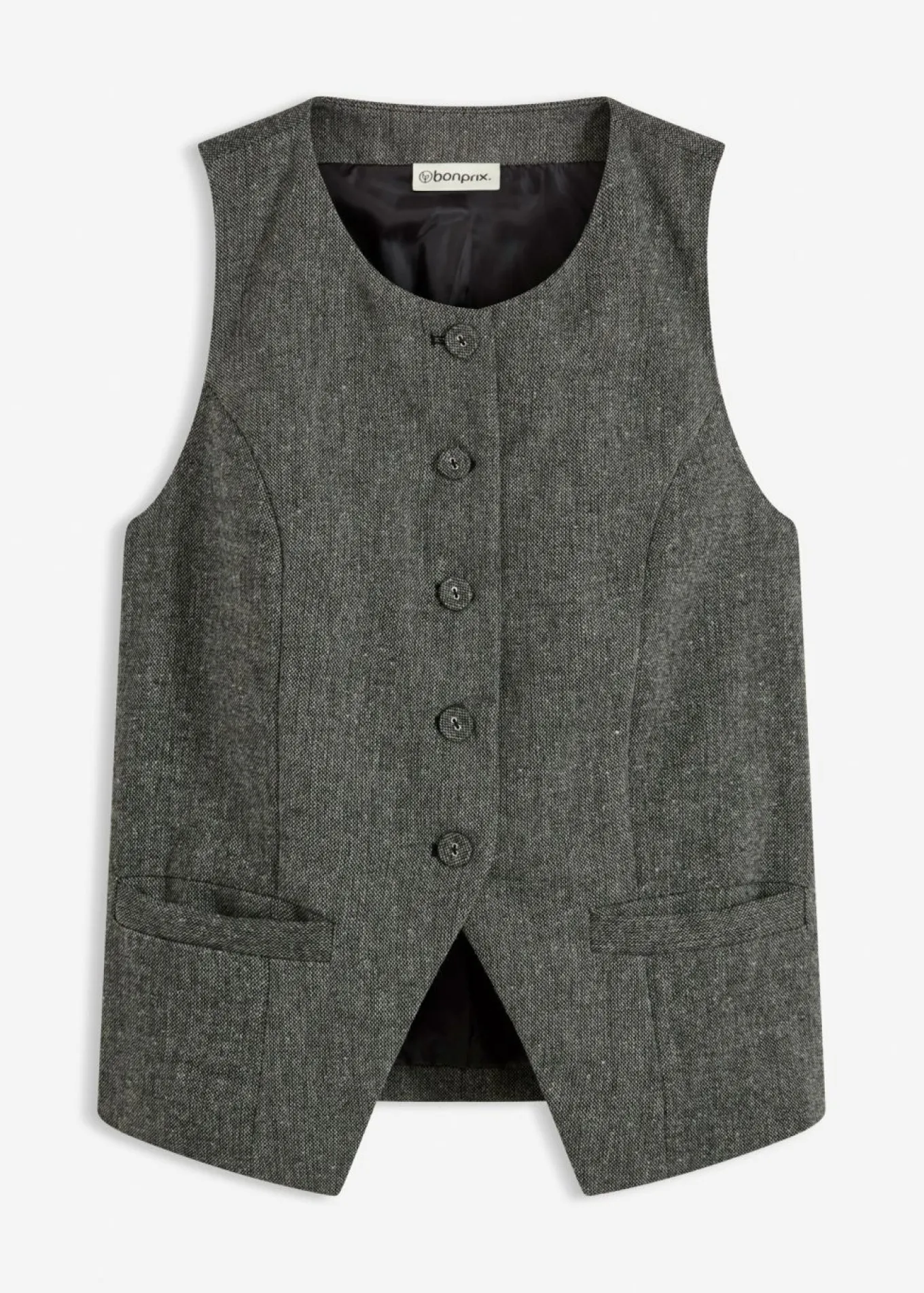 Chaleco con aspecto tweed