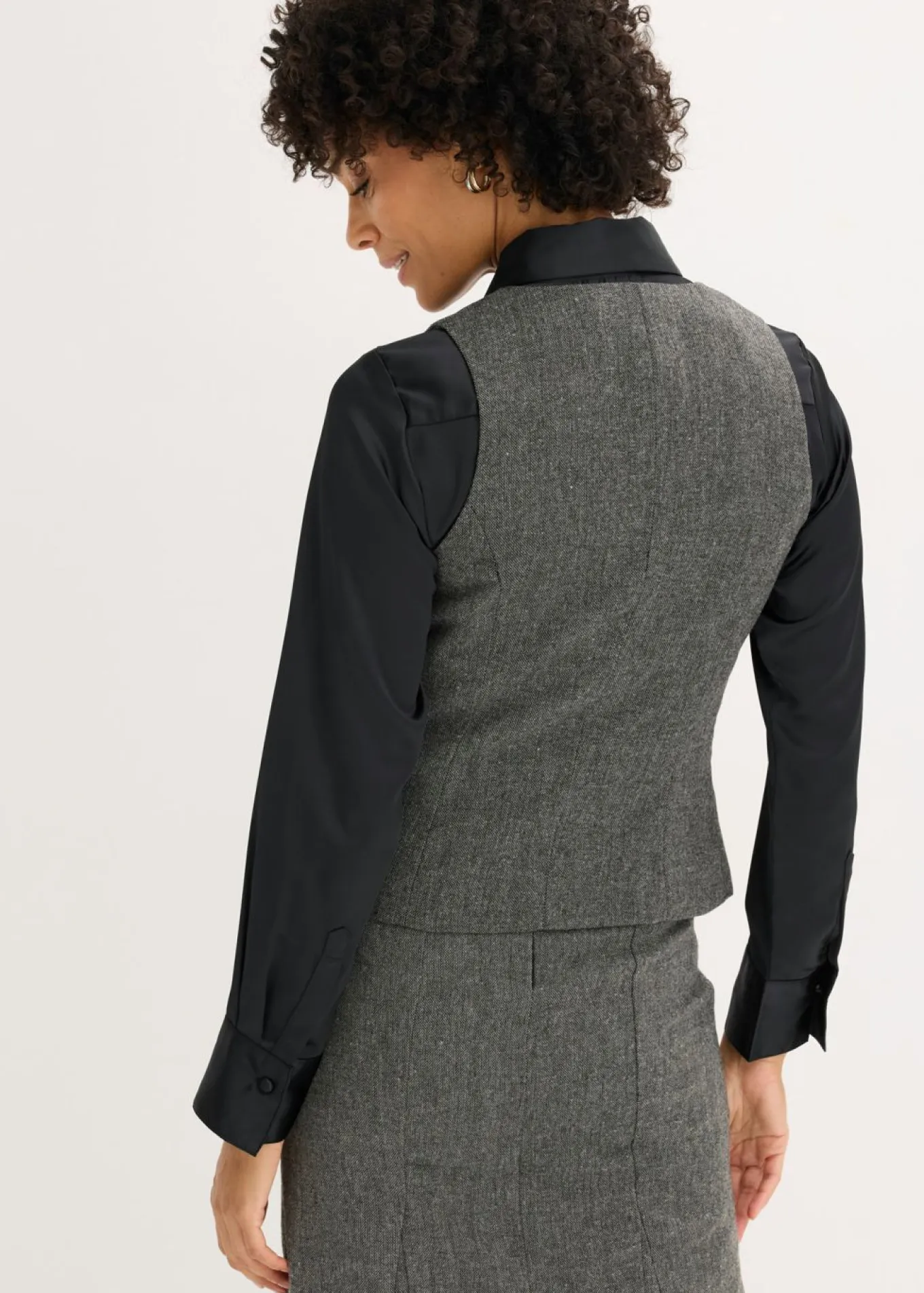 Chaleco con aspecto tweed