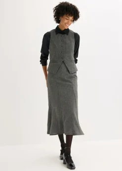 Chaleco con aspecto tweed