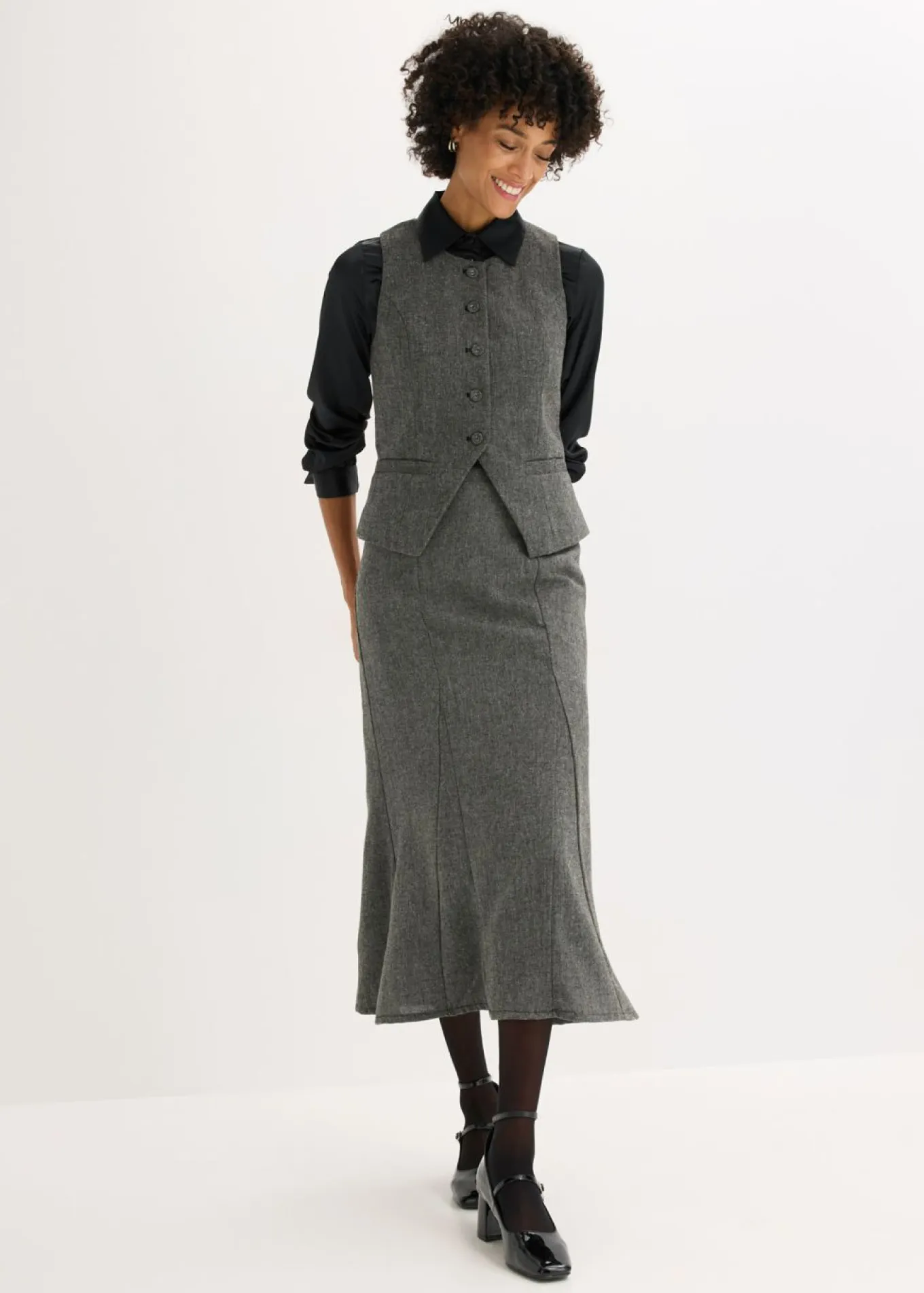 Chaleco con aspecto tweed