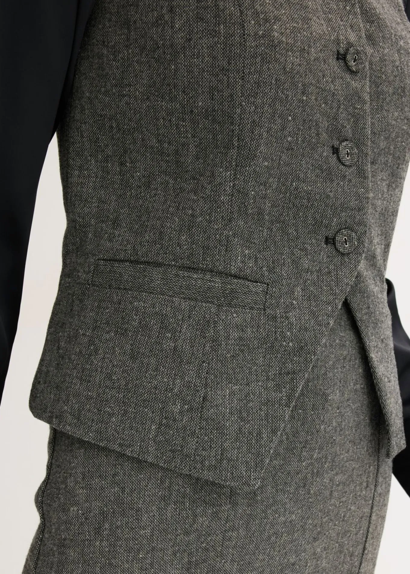 Chaleco con aspecto tweed