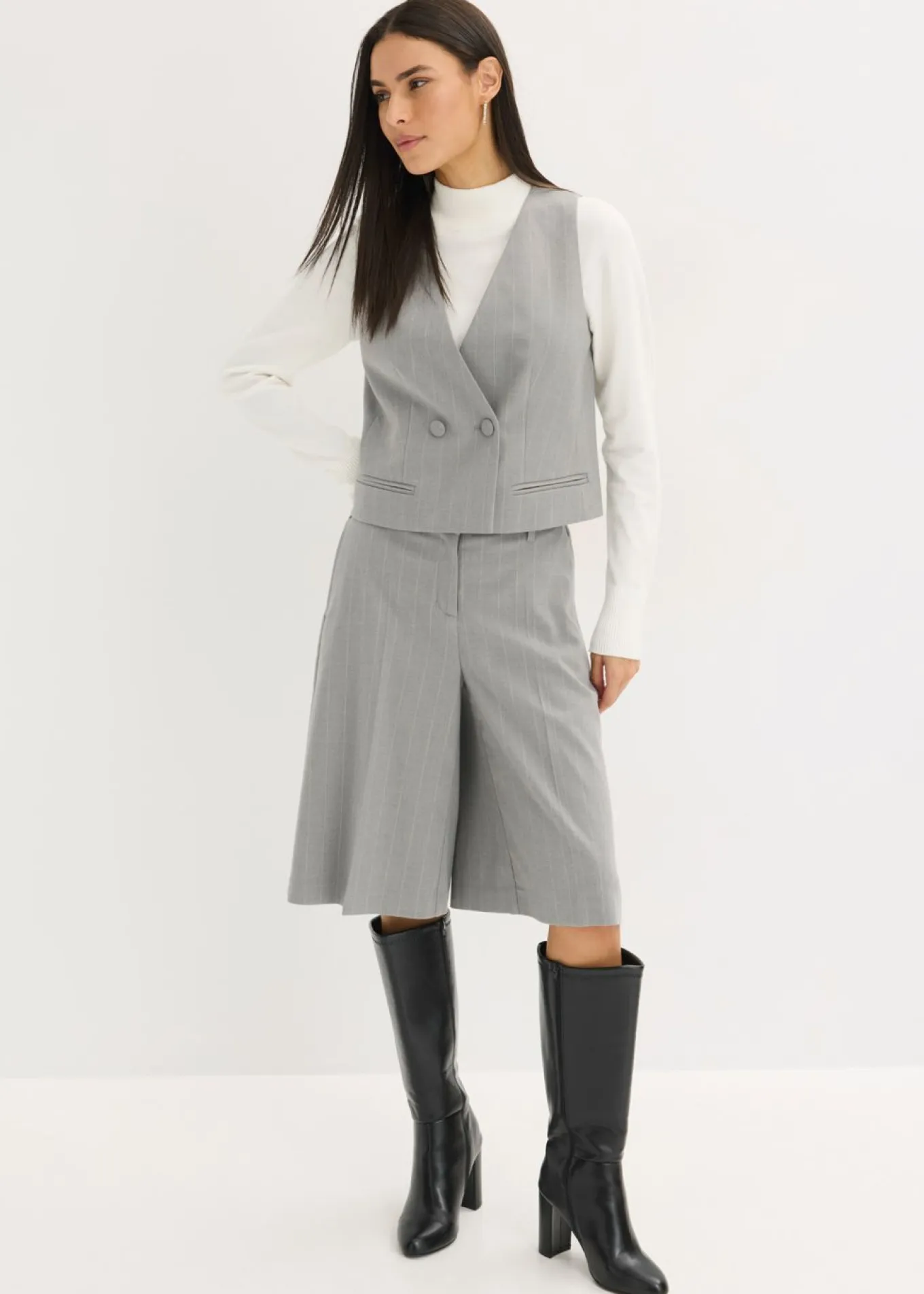 Chaleco de traje de raya diplomática