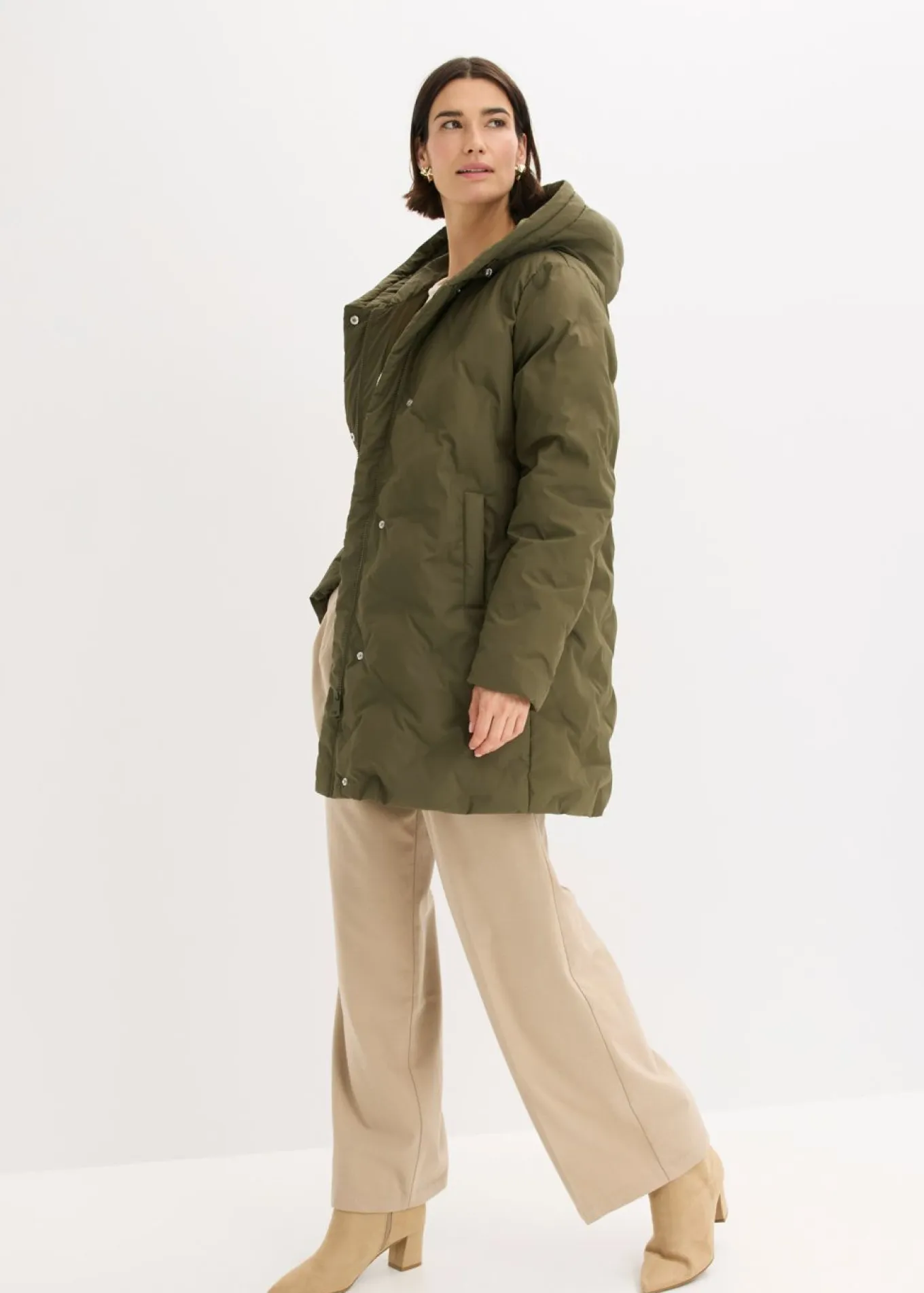 Chaqueta acolchada con aspecto 2 en 1