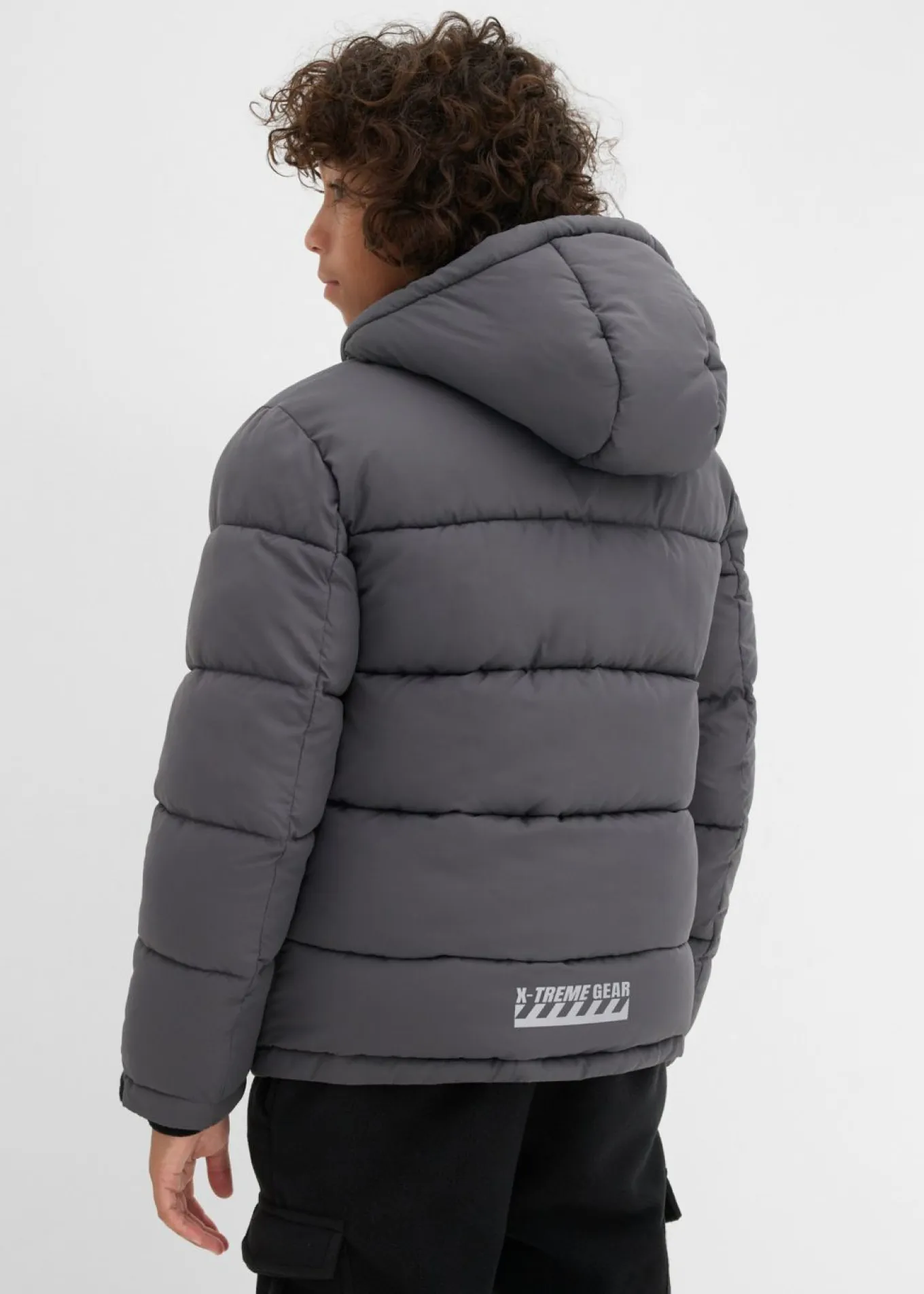 Chaqueta acolchada de invierno con forro cálido y capucha