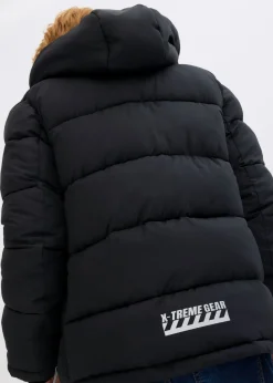 Chaqueta acolchada de invierno con forro cálido y capucha