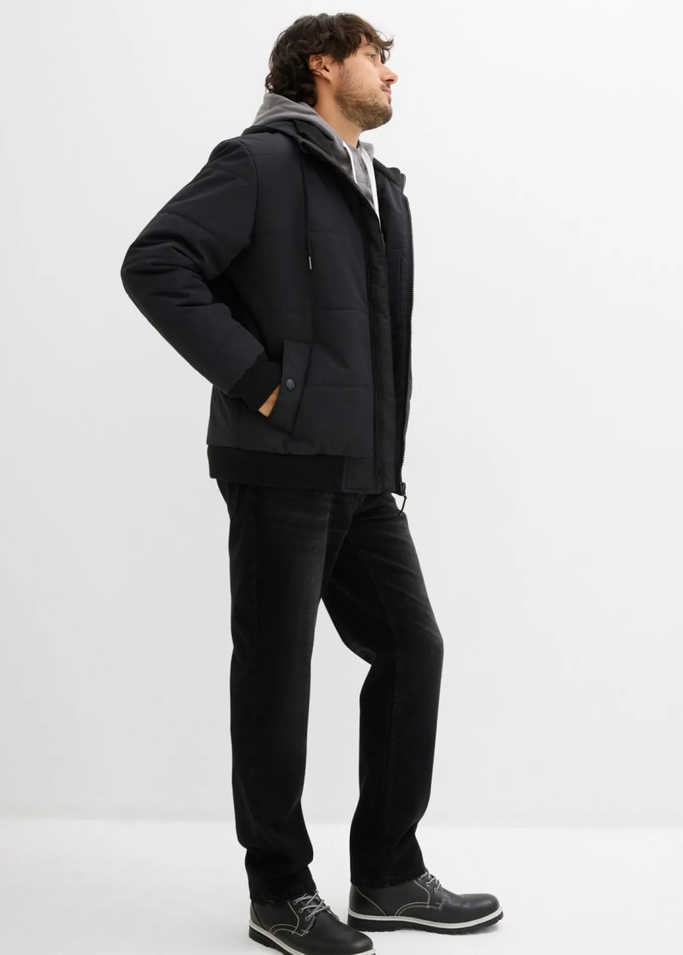 Chaqueta acolchada de invierno tipo cazadora con capucha