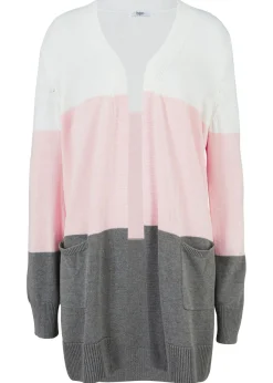 Chaqueta ancha de punto con manga larga