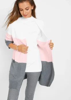 Chaqueta ancha de punto con manga larga