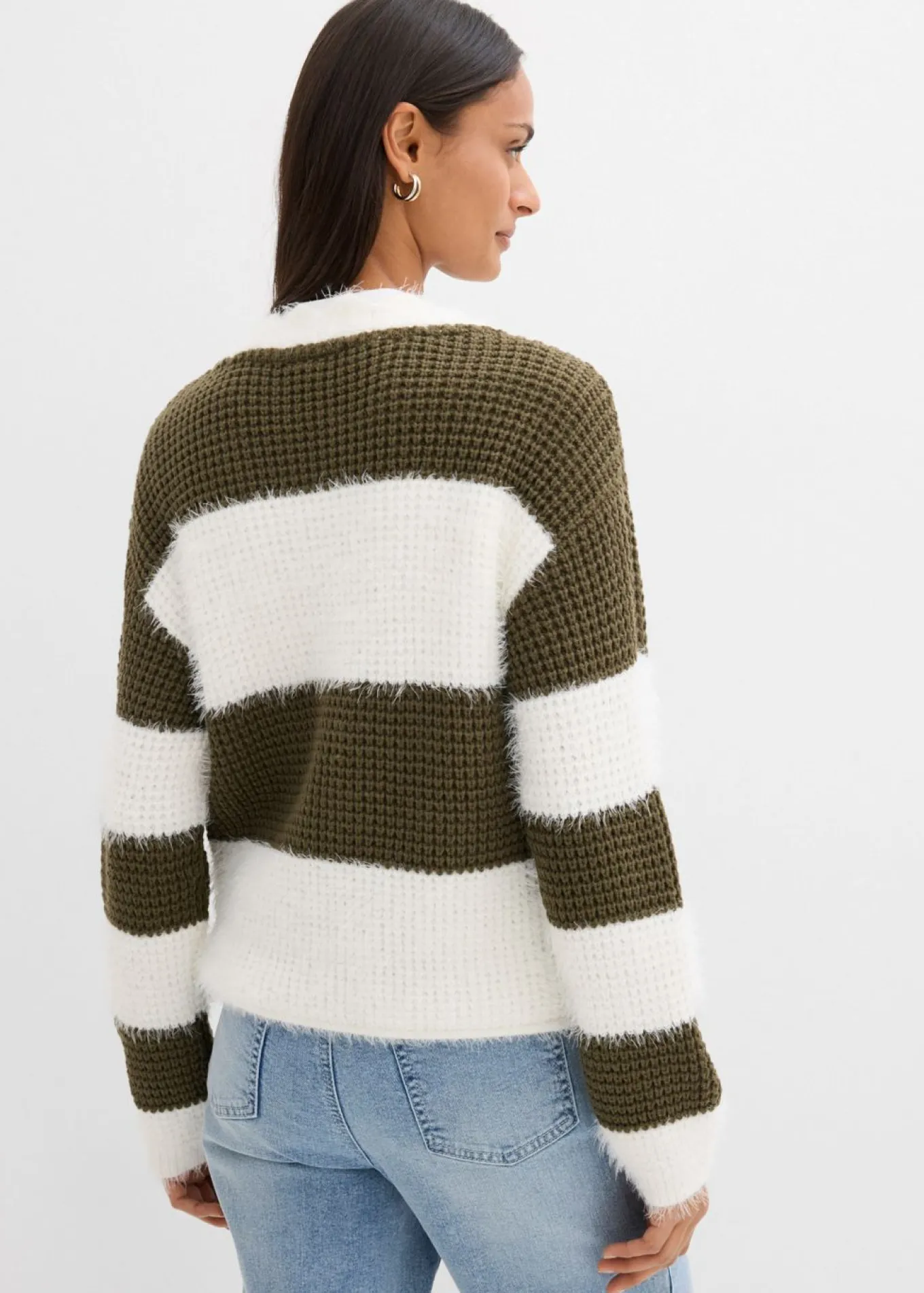 Chaqueta ancha de punto grueso