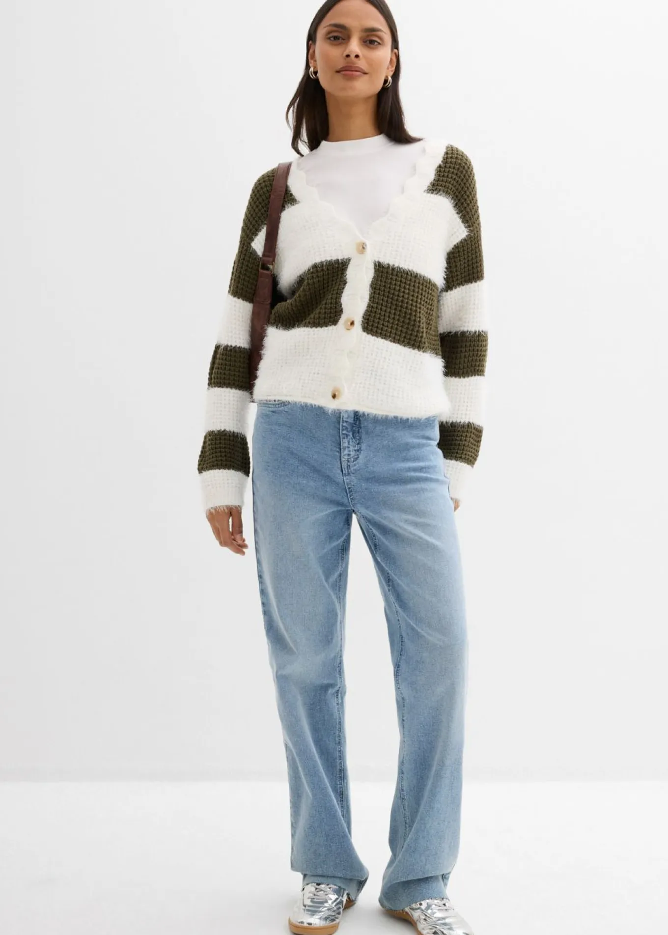 Chaqueta ancha de punto grueso