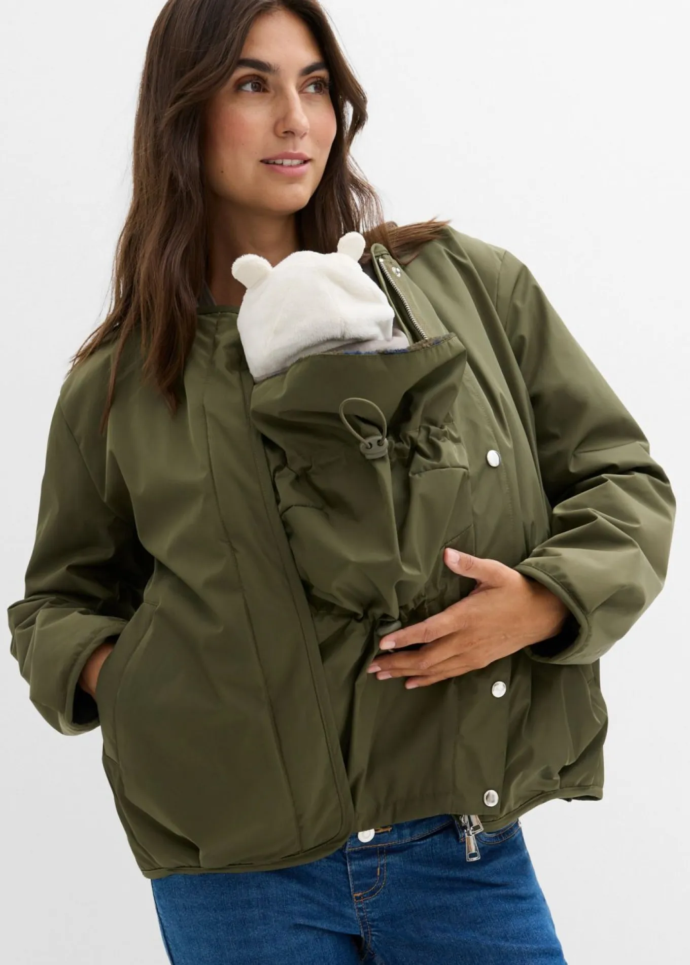 Chaqueta bomber reversible 4 en 1 con inserto de porteo