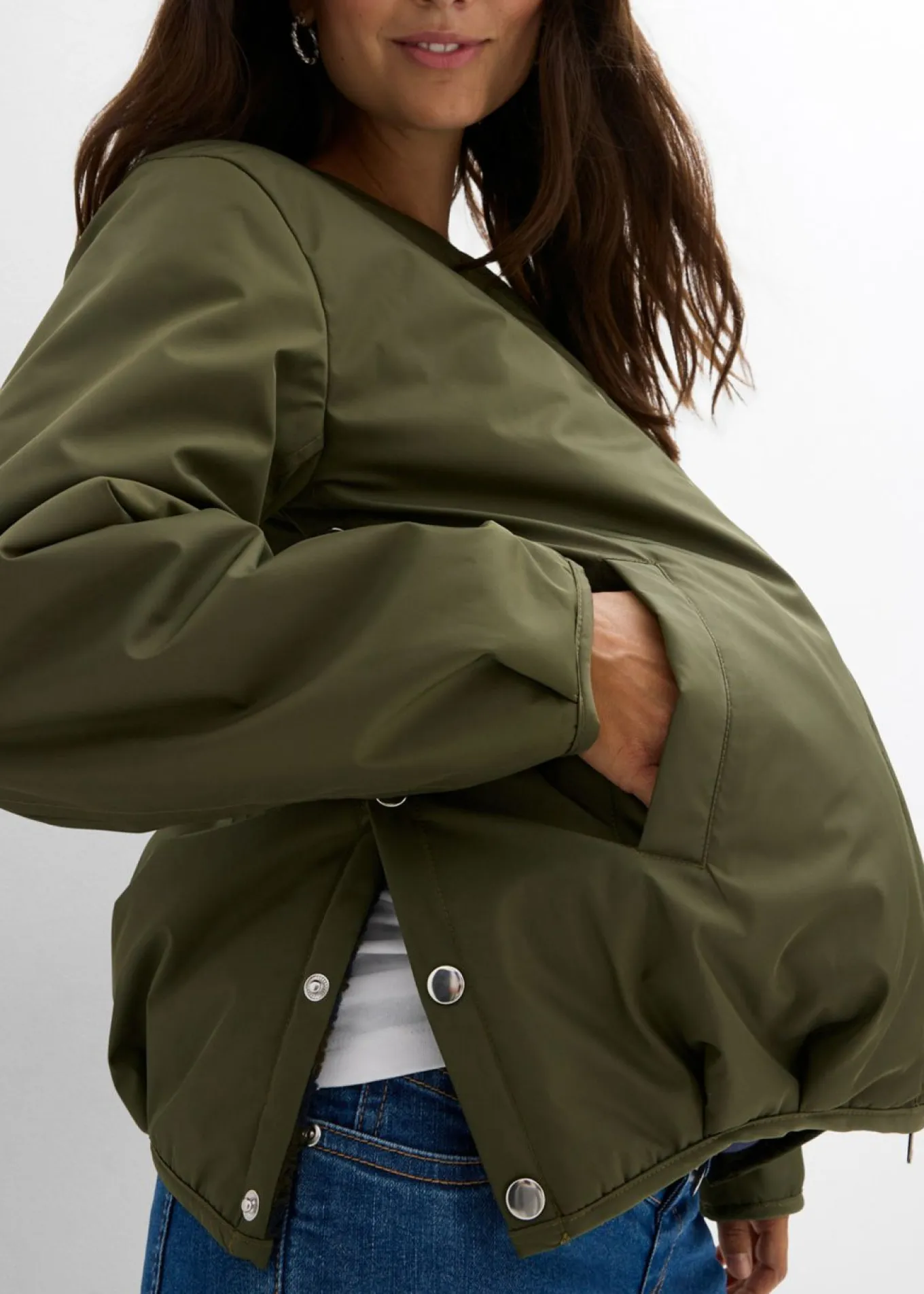Chaqueta bomber reversible 4 en 1 con inserto de porteo