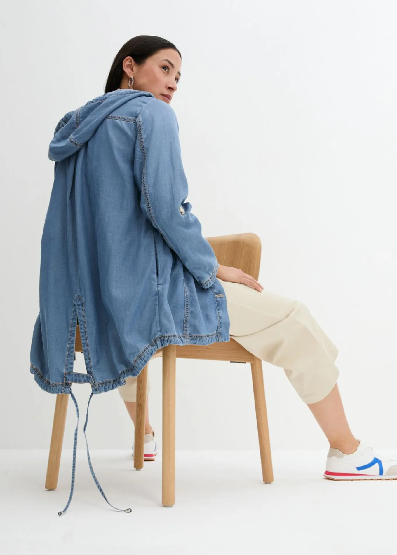 Chaqueta camisera con lino refrescante