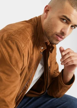 Chaqueta con aspecto de ante