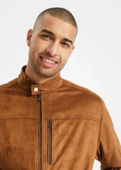 Chaqueta con aspecto de ante