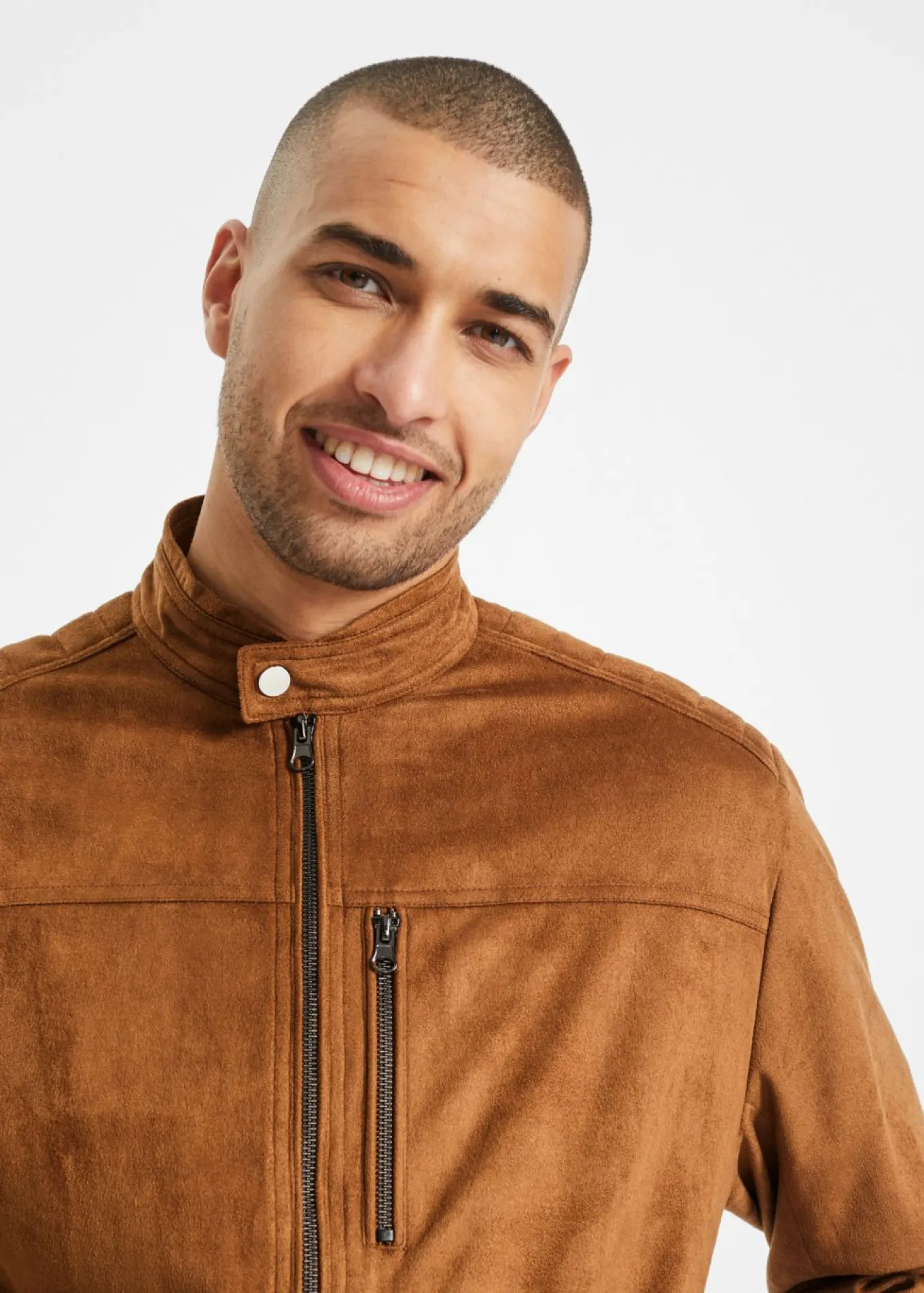 Chaqueta con aspecto de ante